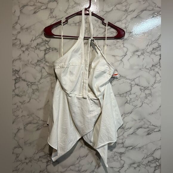 Free People Layla Halter Tunic Tank Color: Optic White Size XL - Picture 4 of 11